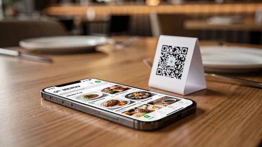 Diseño de menú digital QR para restaurante