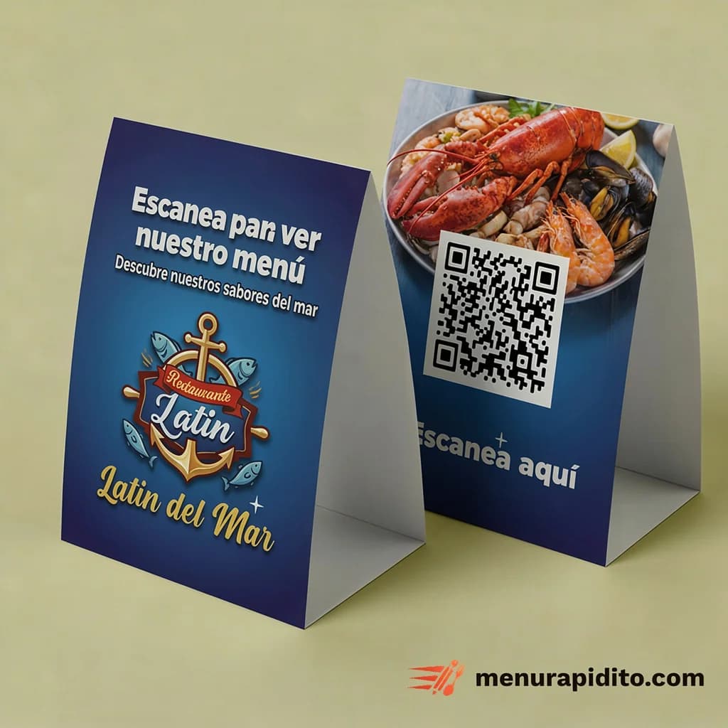 Exhibidor de menu digital qr